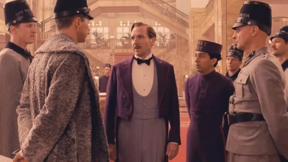 Ralph Fiennes, Edward Norton, Tony Revolori, and Golo Euler in The Grand Budapest Hotel (2014)